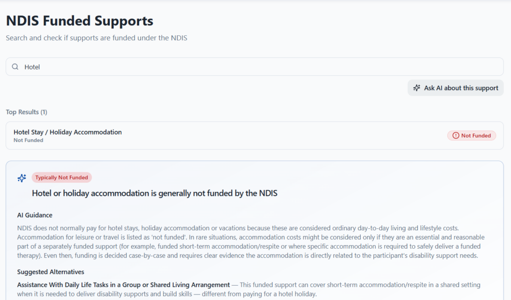 AI guidance and suggested alternatives in NITComply